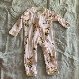 ☀️ Burt’s bees woodland deer footed pajamas